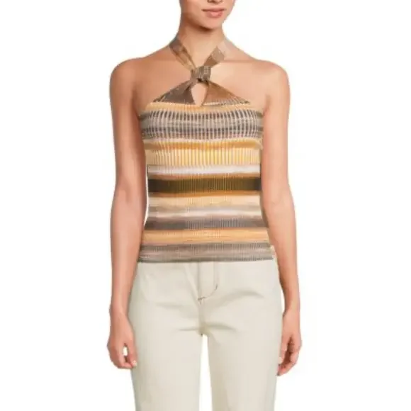 Jonathan Simkhai SIMKHAI Andrea Striped Sleeveless Top in Cream - Picture 6 of 7